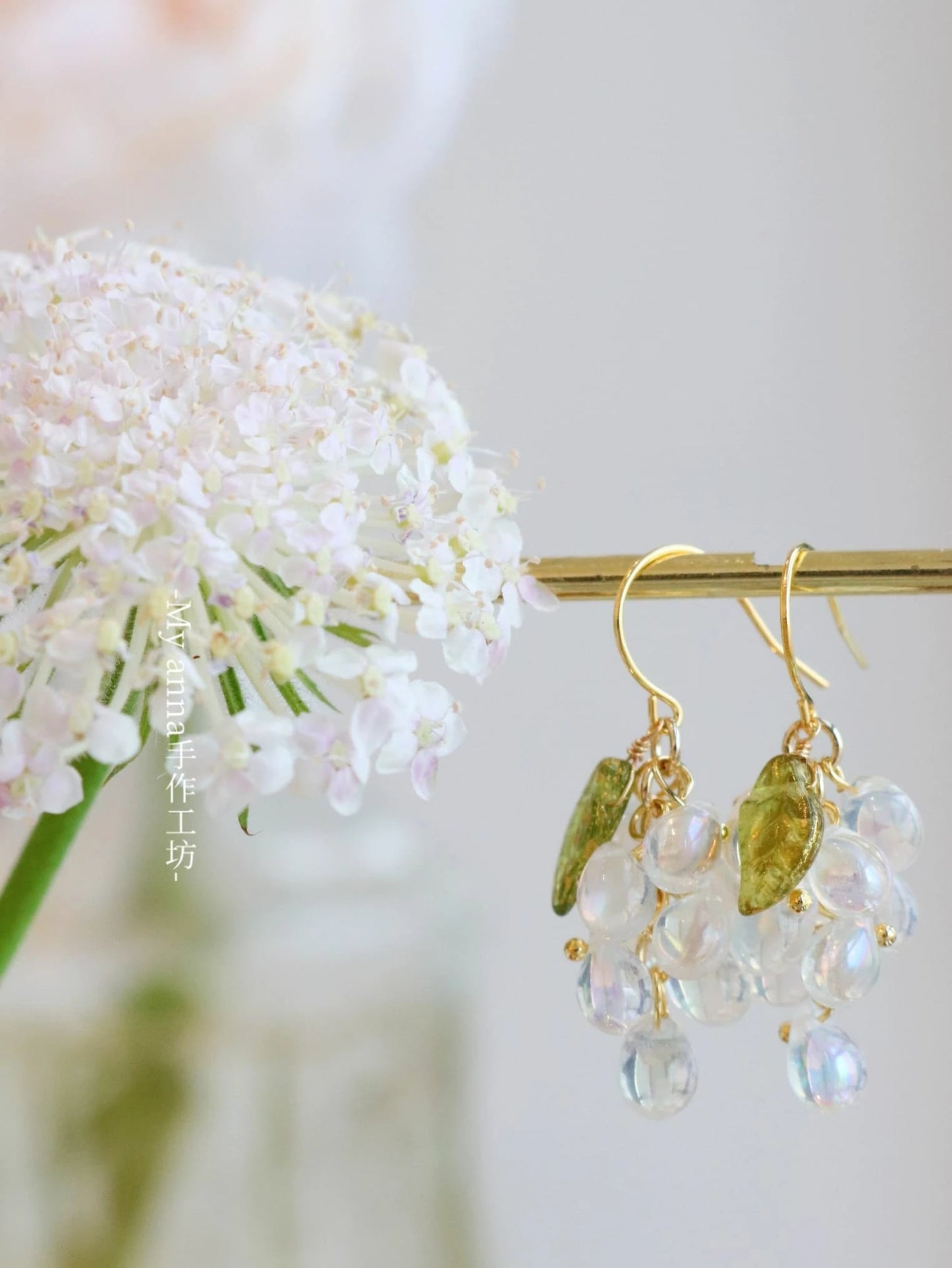 Glass Grape Earrings | Purple Fruit Earrings CSOMALL