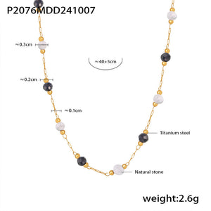 Double layer necklace clasp detail view