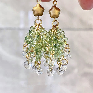 Czech Glass Christmas Tree Earrings CSOMALL