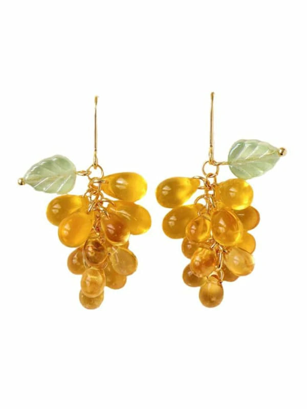 Handmade Gold Grape Earrings CSOMALL
