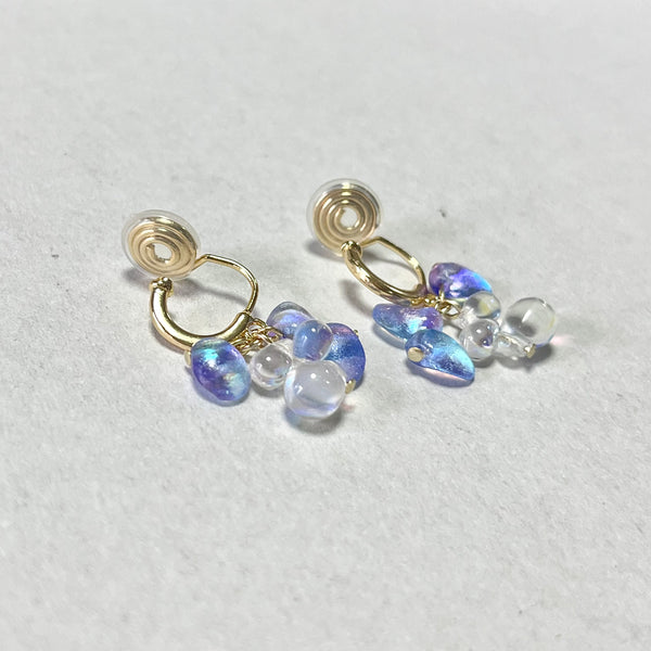 Seashell Glass Bead Earrings - Nautical Handcrafted Jewelry