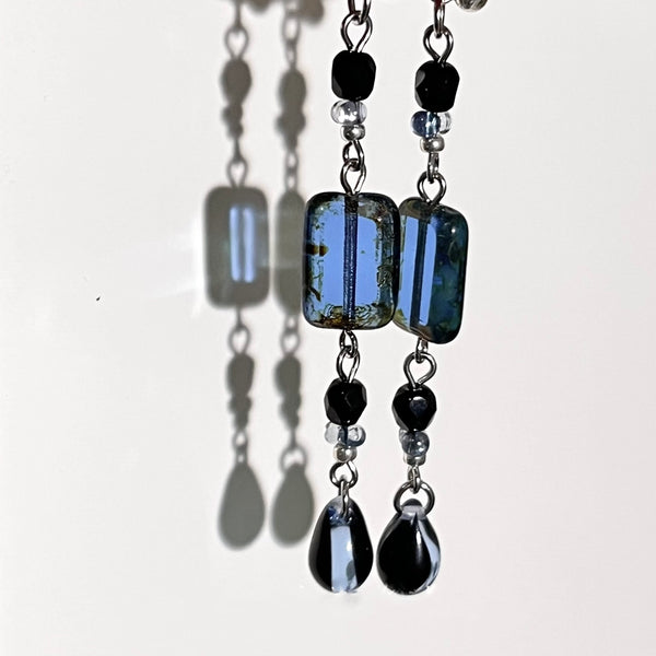 Bohemian Glass Drop Earrings - Handcrafted Jewelry from Czech Artisans