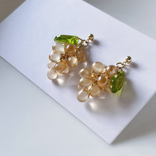 Glass Grape Bead Earrings - Vibrant Bohemian Jewelry Gifts