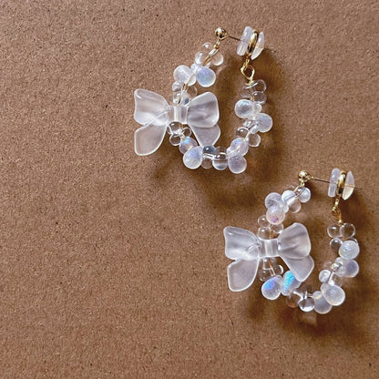Handcrafted Czech Glass Butterfly Bow Earrings CSOMALL