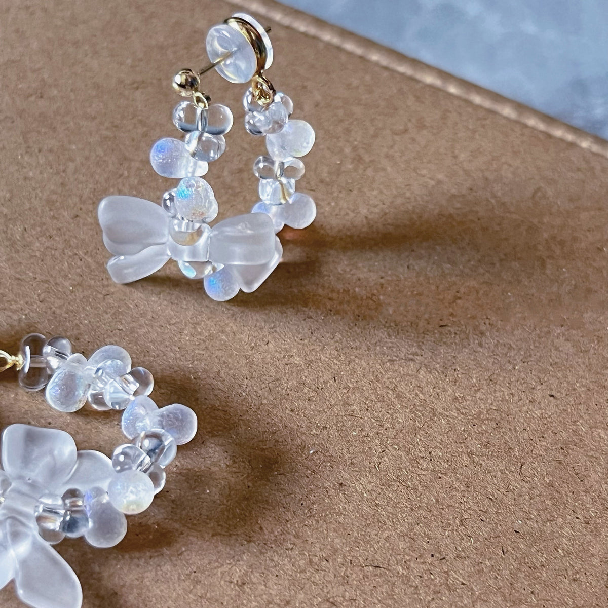 Handcrafted Czech Glass Butterfly Bow Earrings CSOMALL