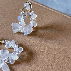 Handcrafted Czech Glass Butterfly Bow Earrings CSOMALL