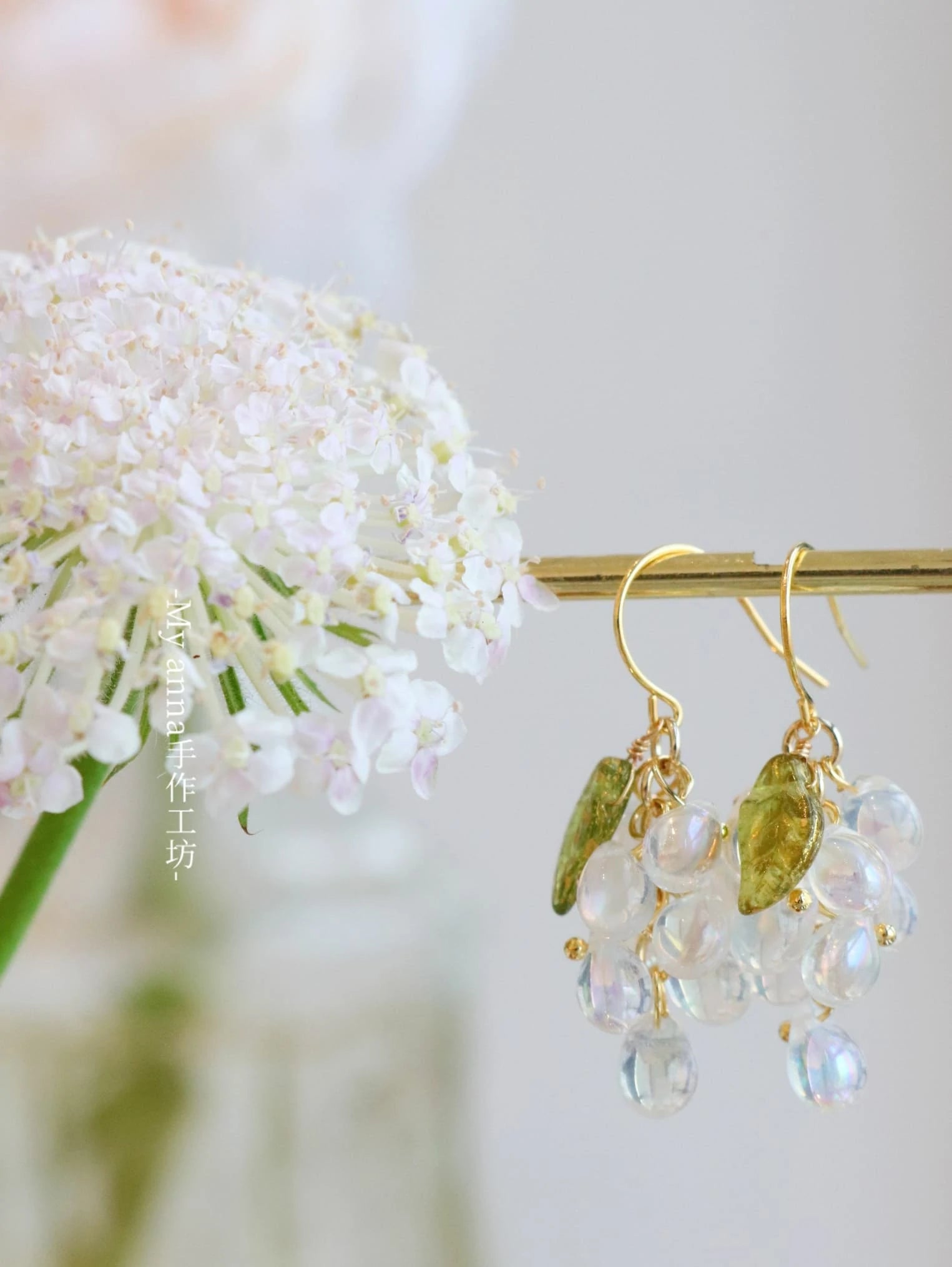 Glass Grape Earrings | Purple Fruit Earrings CSOMALL