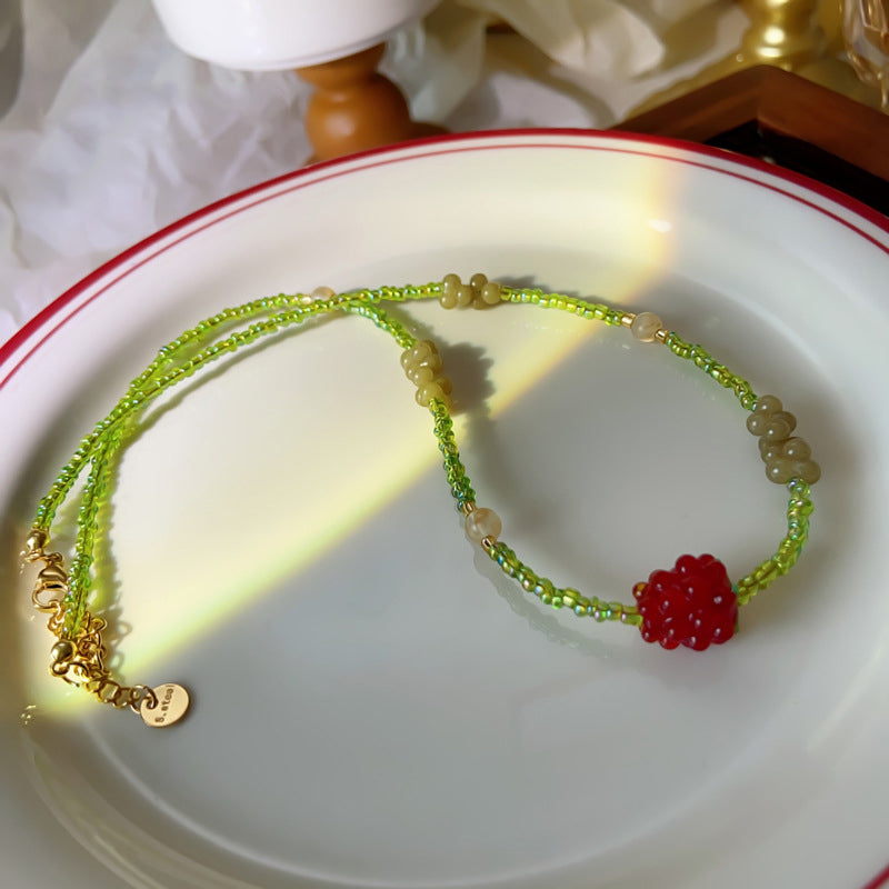 Cherry Beaded Necklace CSOMALL