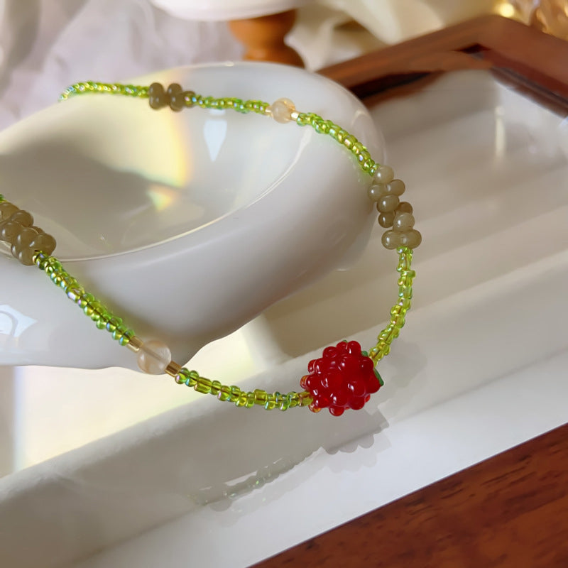 Cherry Beaded Necklace CSOMALL