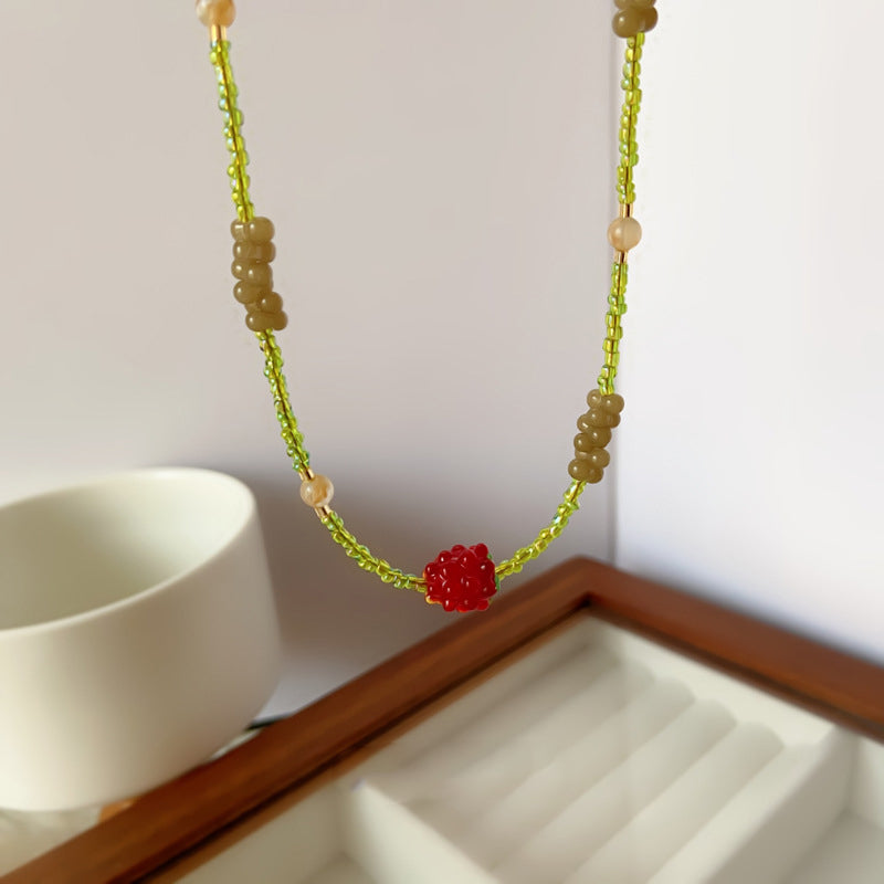 Cherry Beaded Necklace CSOMALL