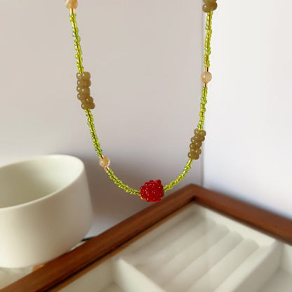 Cherry Beaded Necklace CSOMALL