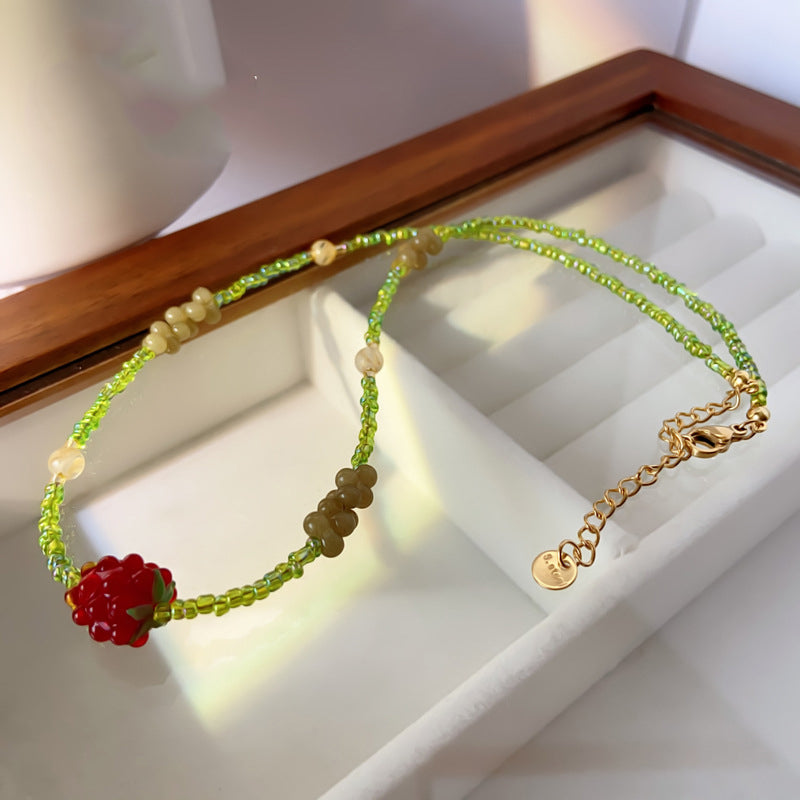 Cherry Beaded Necklace CSOMALL