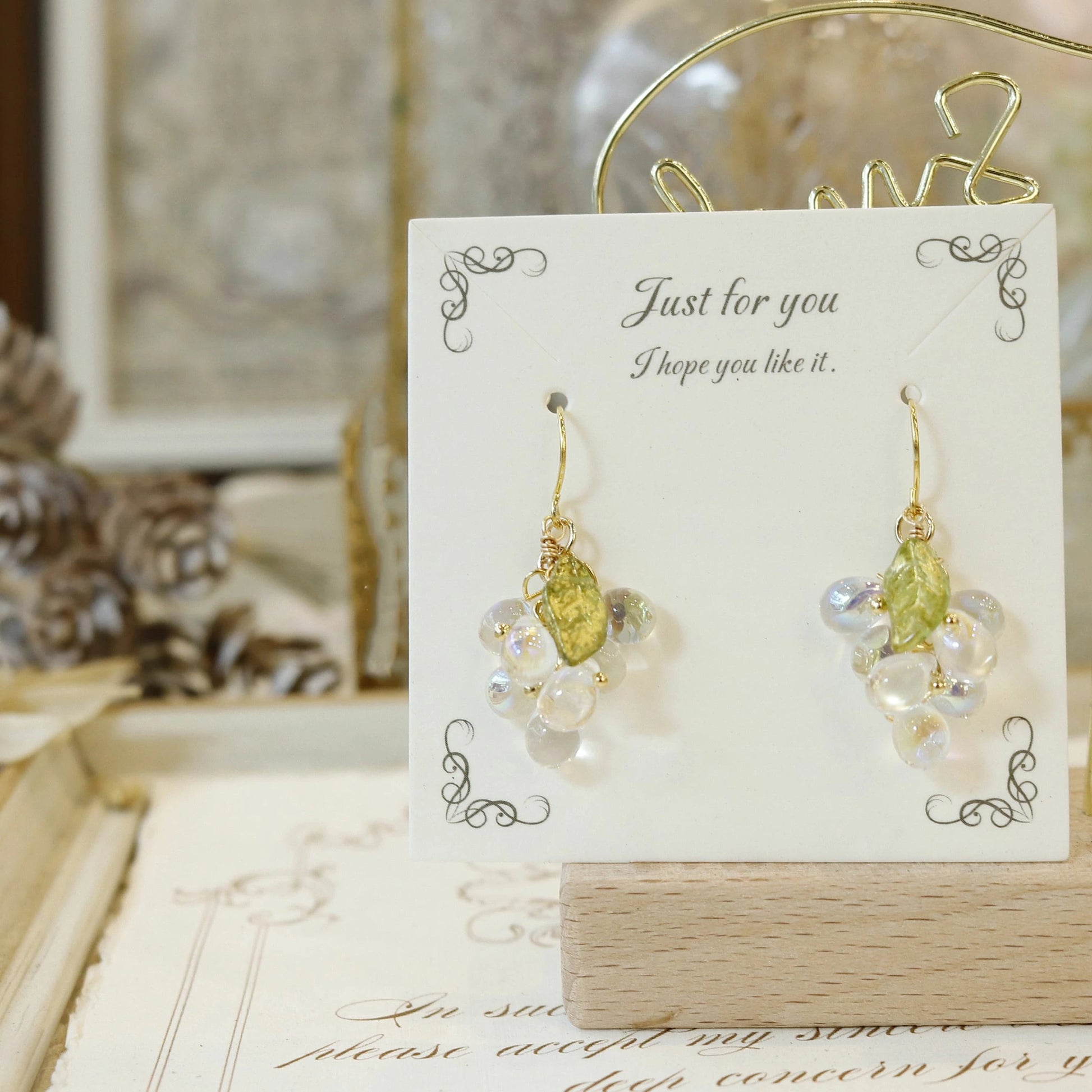 Glass Grape Earrings | Purple Fruit Earrings CSOMALL