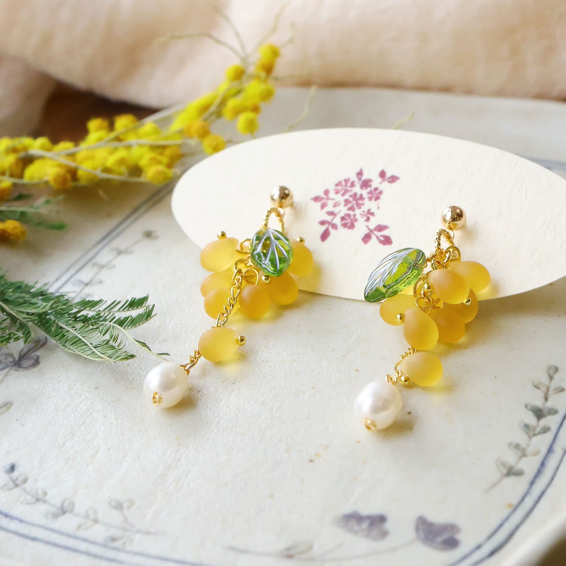 Yellow Grape earrings CSOMALL
