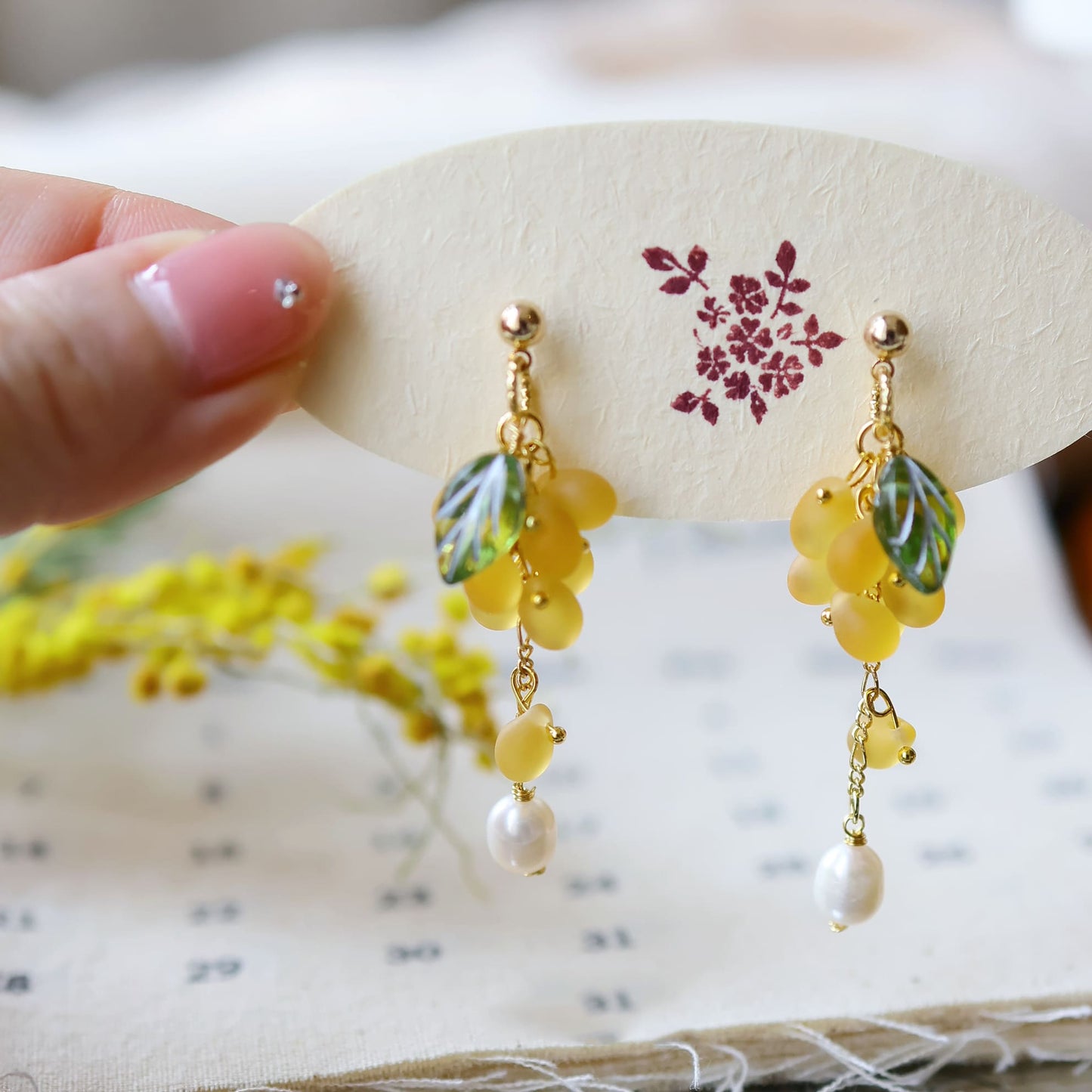 Yellow Grape earrings CSOMALL