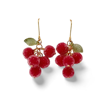 Grape Earrings, Berry Fruit Earrings CSOMALL