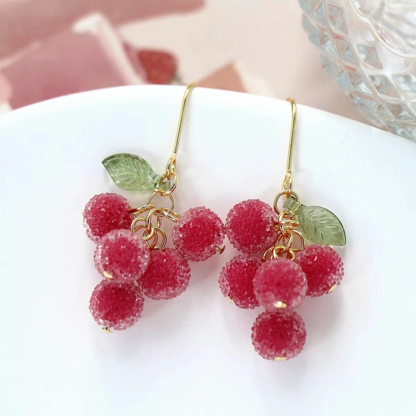 Grape Earrings, Berry Fruit Earrings CSOMALL
