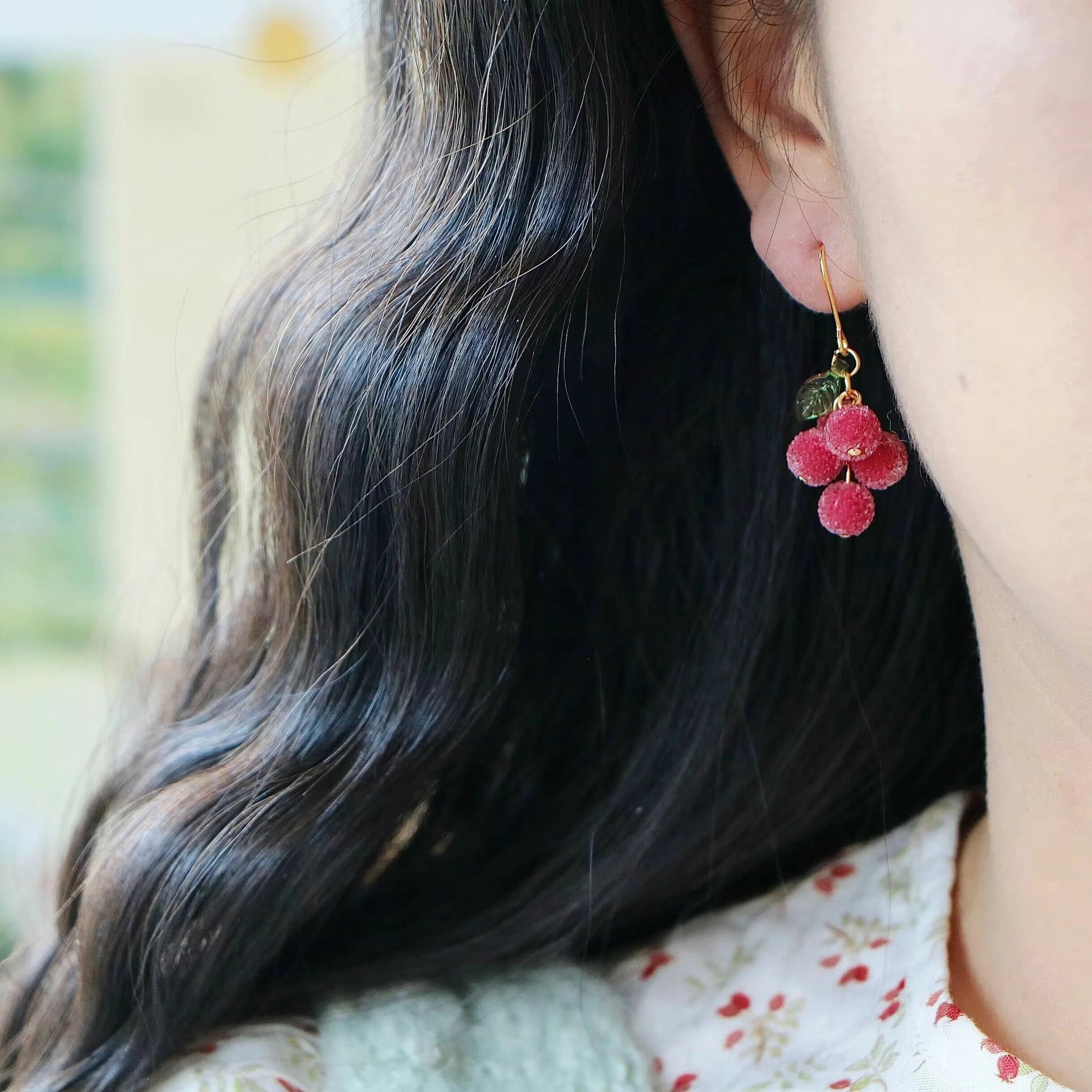 Grape Earrings, Berry Fruit Earrings CSOMALL