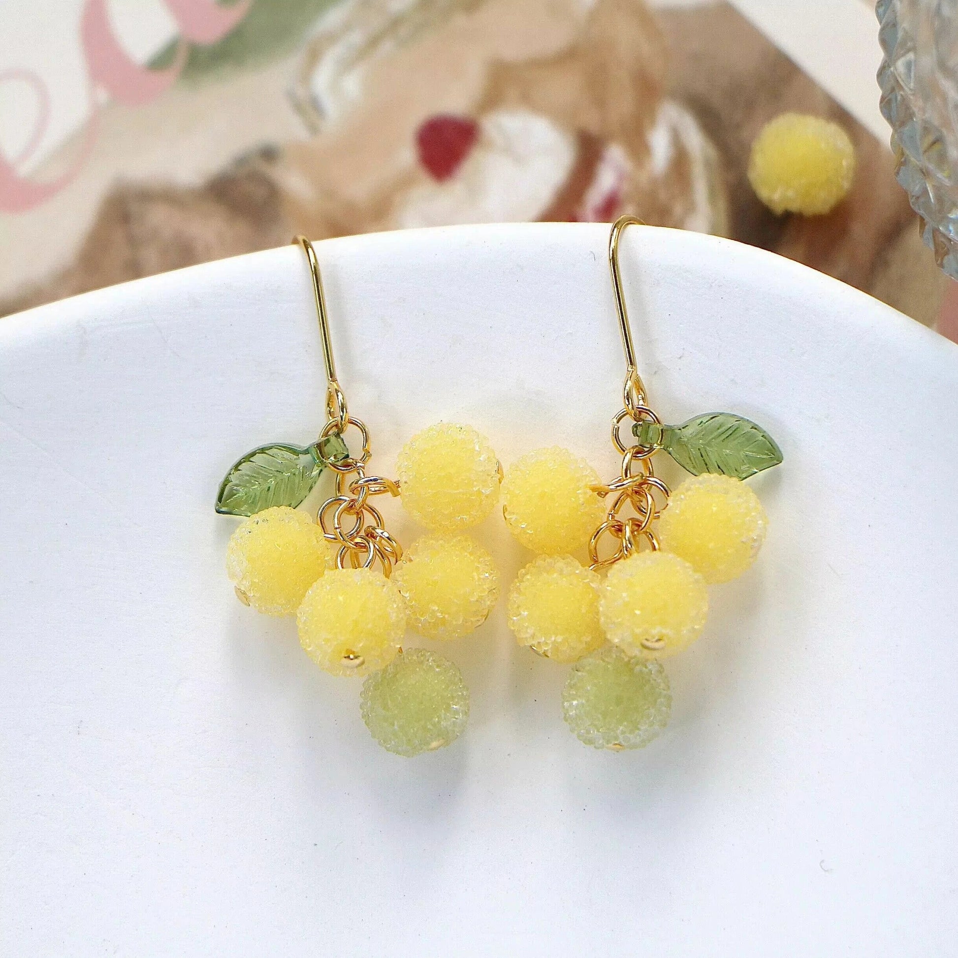 Grape Earrings, Berry Fruit Earrings CSOMALL
