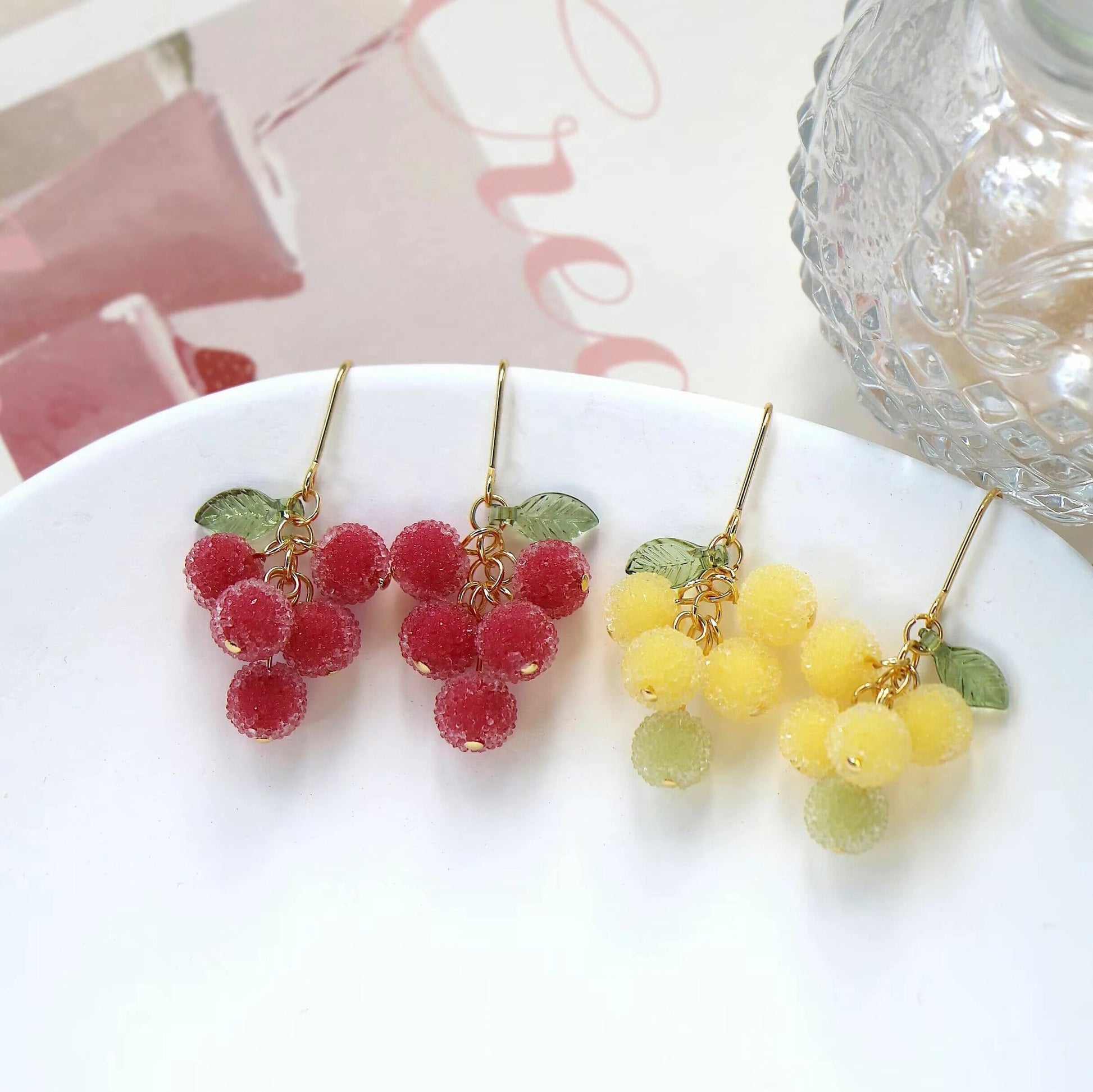 Grape Earrings, Berry Fruit Earrings CSOMALL