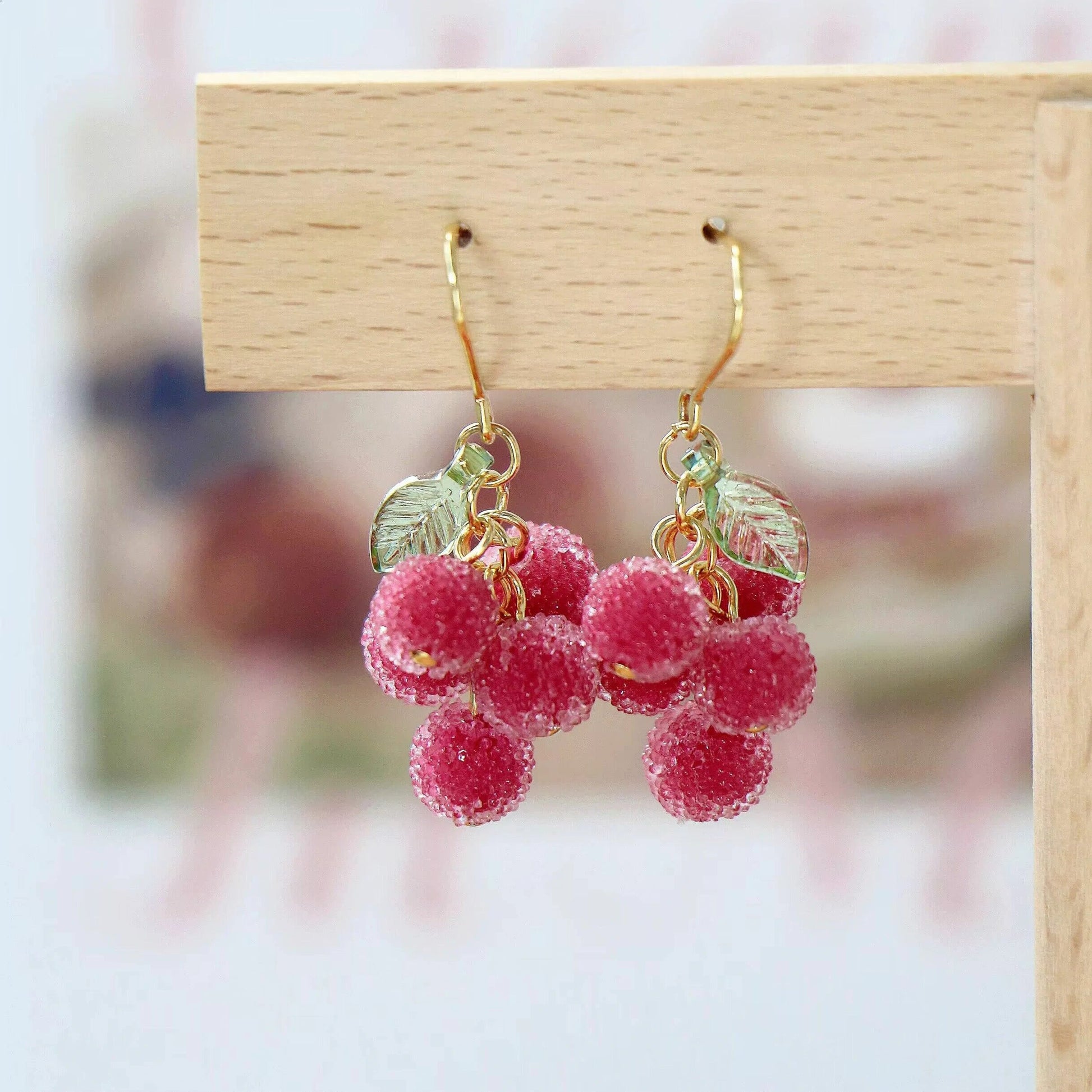 Grape Earrings, Berry Fruit Earrings CSOMALL