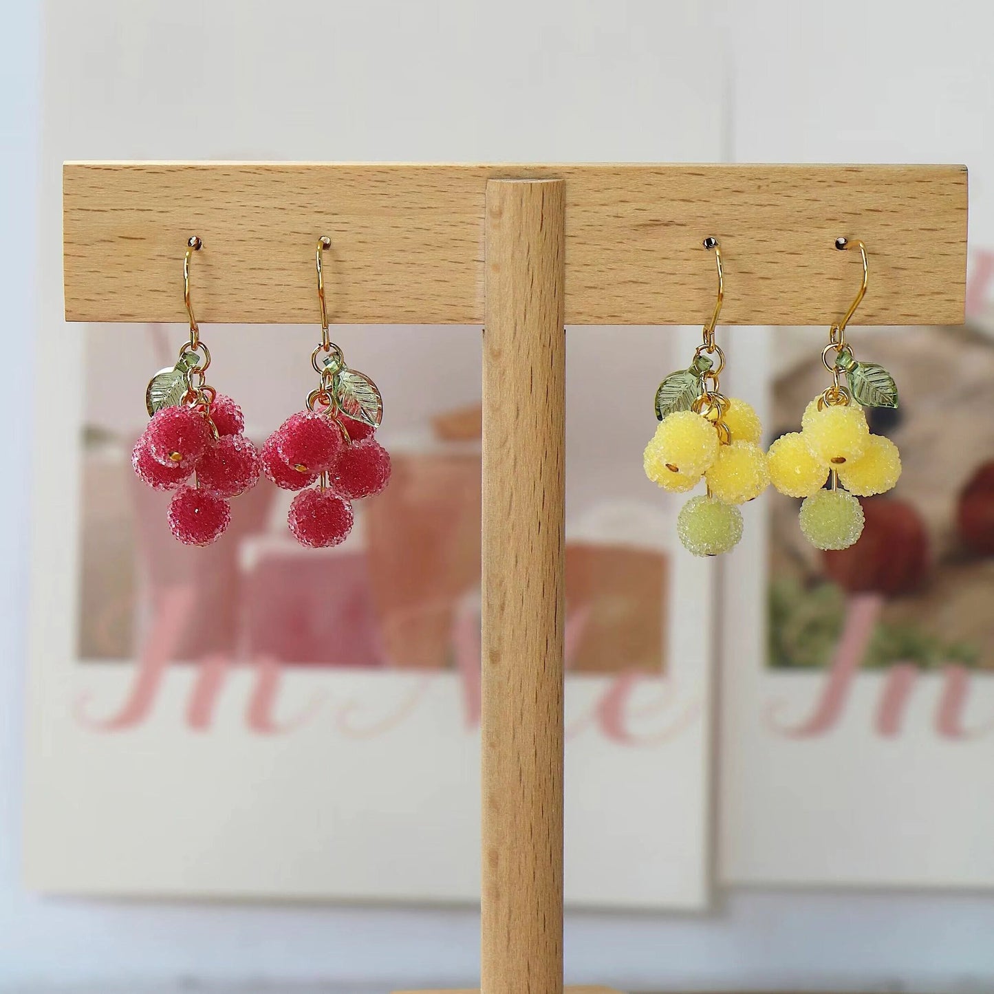 Grape Earrings, Berry Fruit Earrings CSOMALL