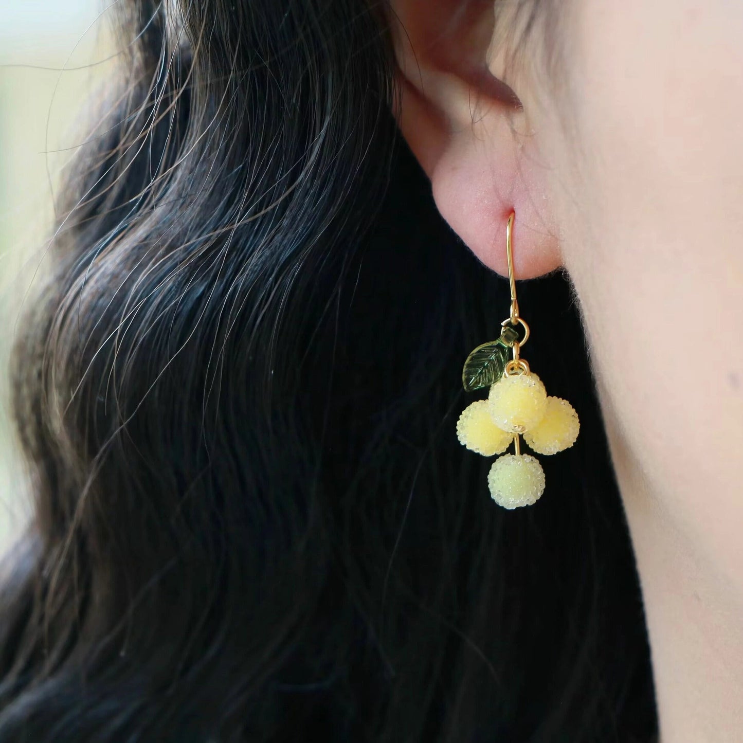 Grape Earrings, Berry Fruit Earrings CSOMALL