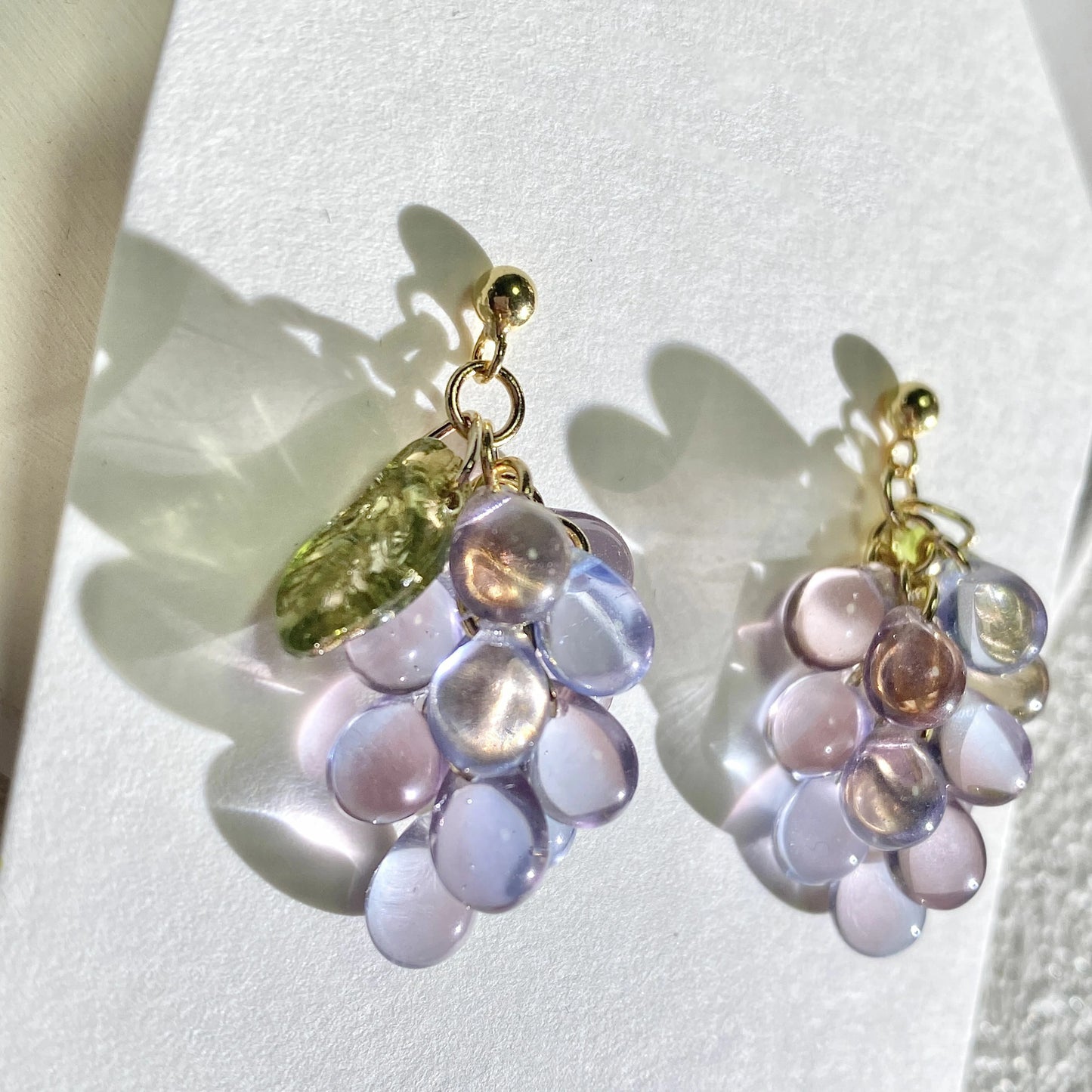 Czech Glass Purple Earrings