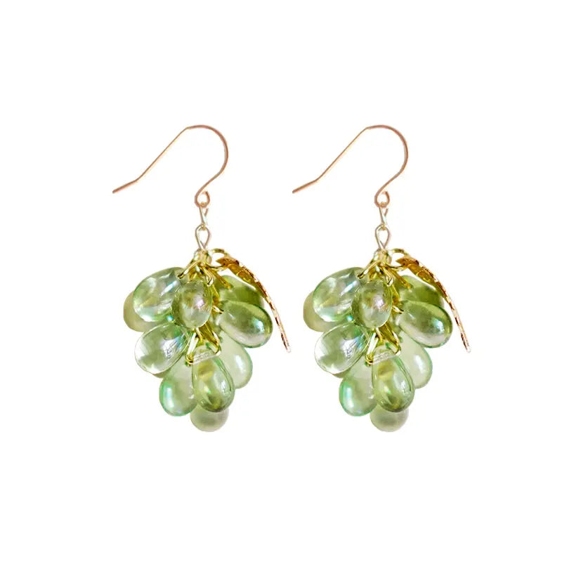 Czech Glass Grape Bead Earrings CSOMALL