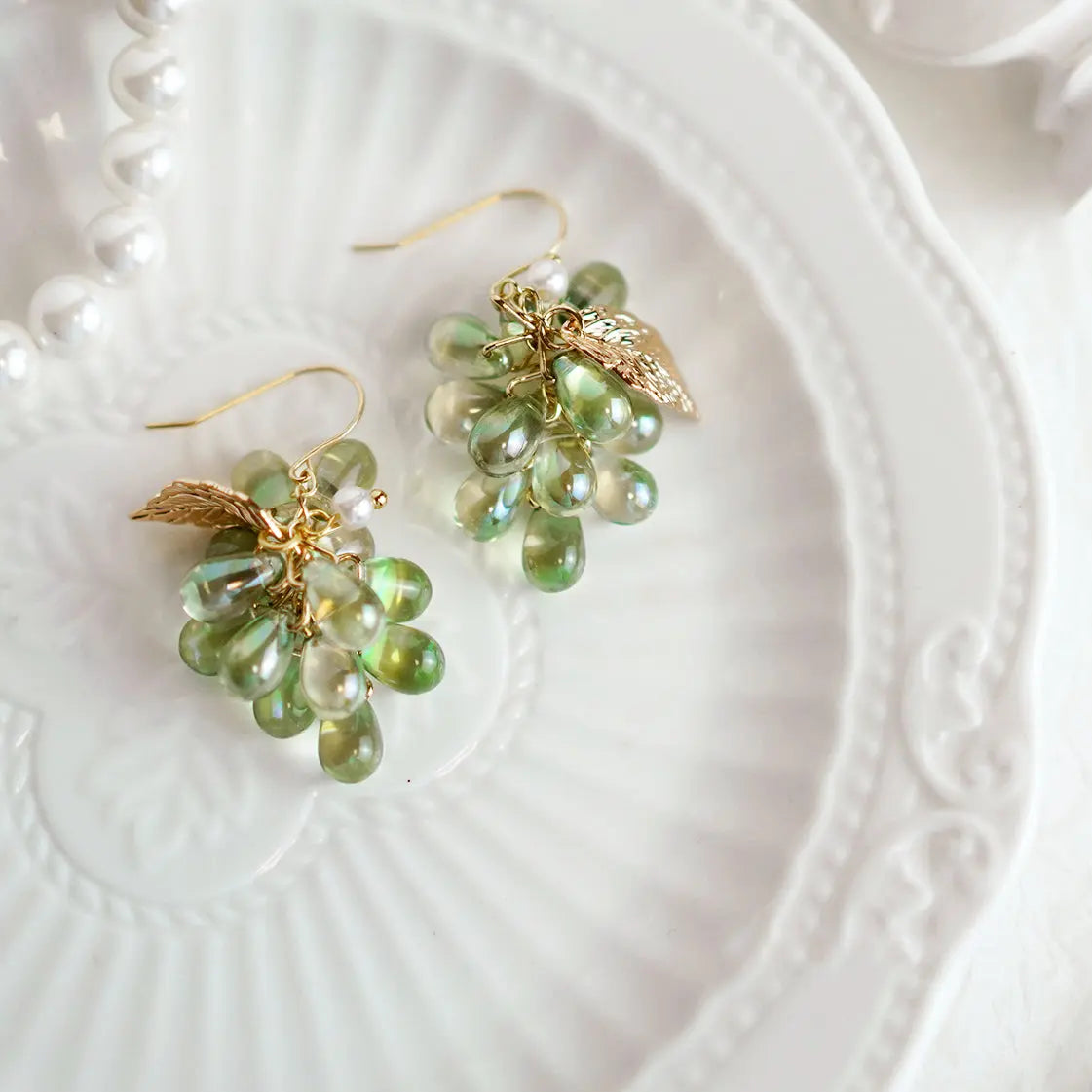 Czech Glass Grape Bead Earrings CSOMALL