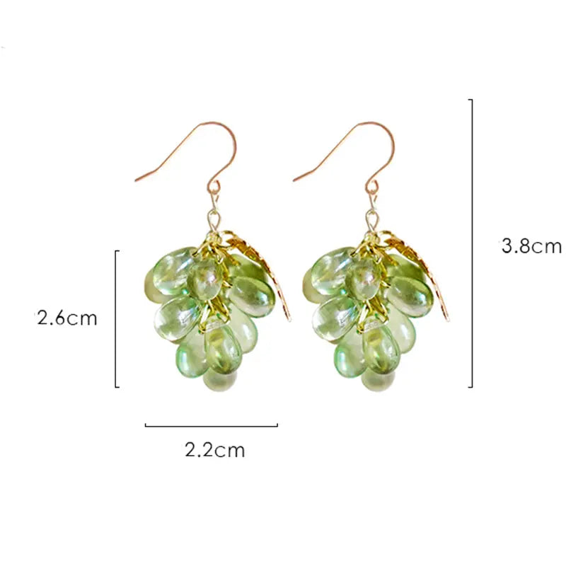 Czech Glass Grape Bead Earrings CSOMALL