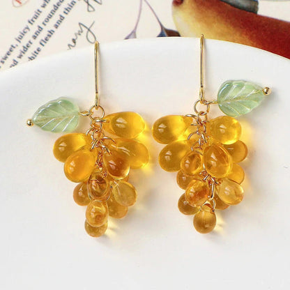 Handmade Gold Grape Earrings CSOMALL