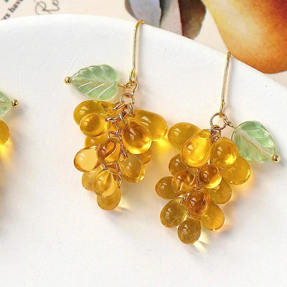 Handmade Gold Grape Earrings CSOMALL