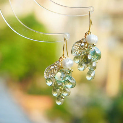 Grapes earrings,Fruit dangle earrings CSOMALL