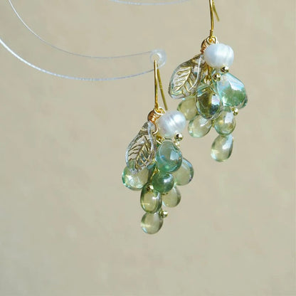 Grapes earrings,Fruit dangle earrings CSOMALL