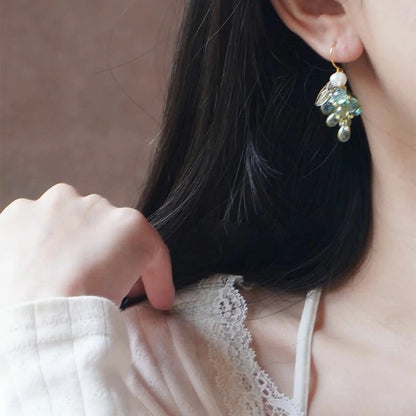 Grapes earrings,Fruit dangle earrings CSOMALL