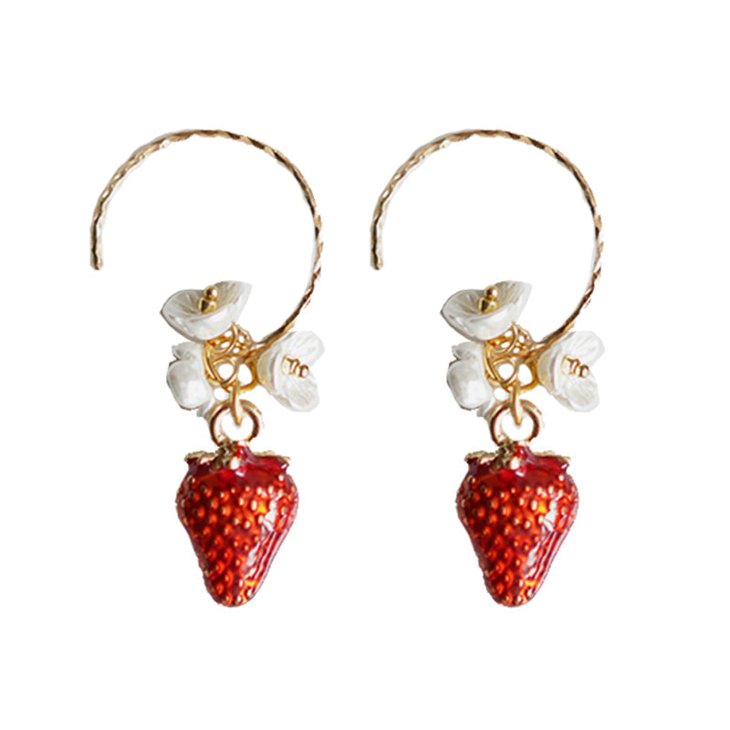 Strawberry Fruit Bead Earrings CSOMALL