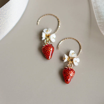 Strawberry Fruit Bead Earrings CSOMALL