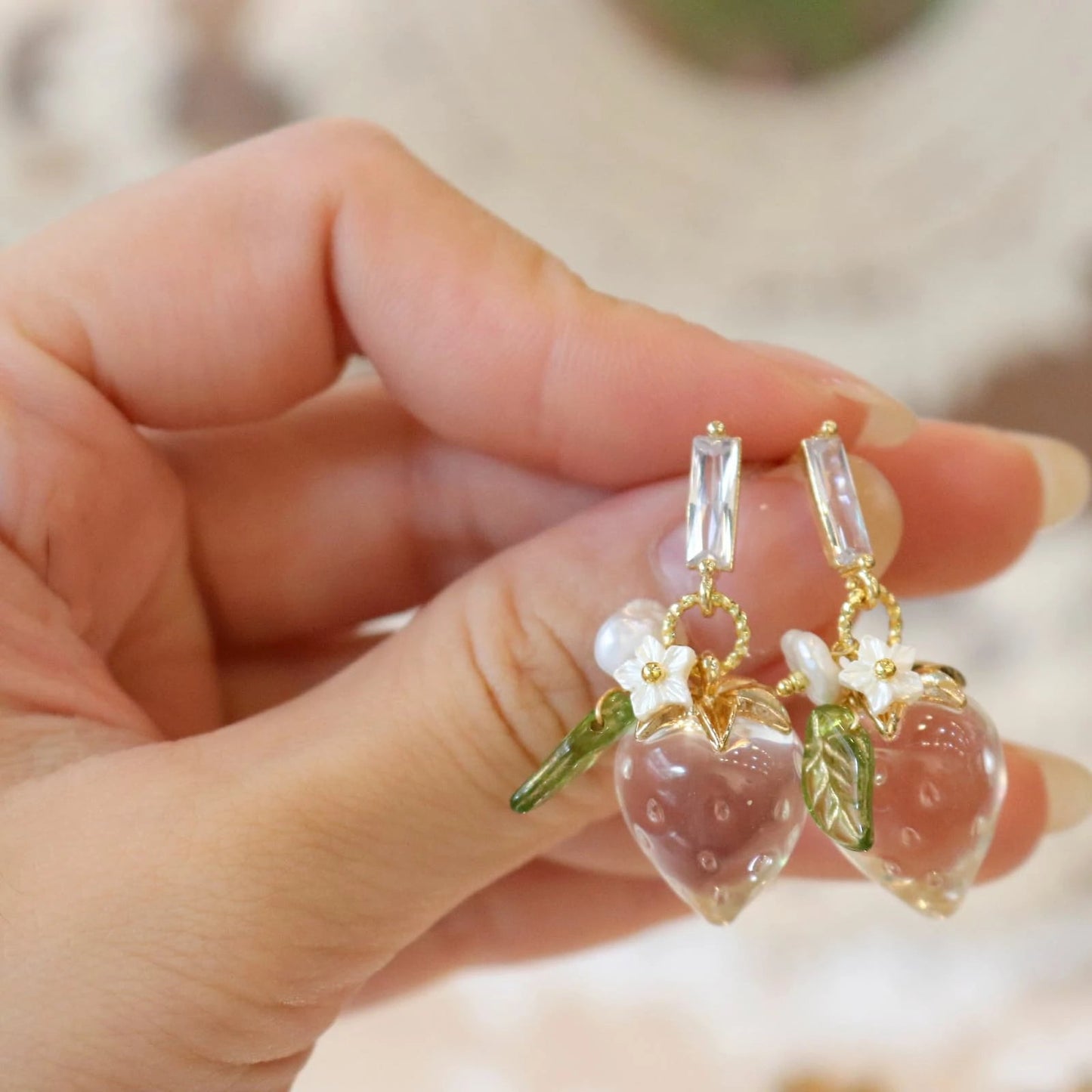 Strawberry dangle earrings CSOMALL