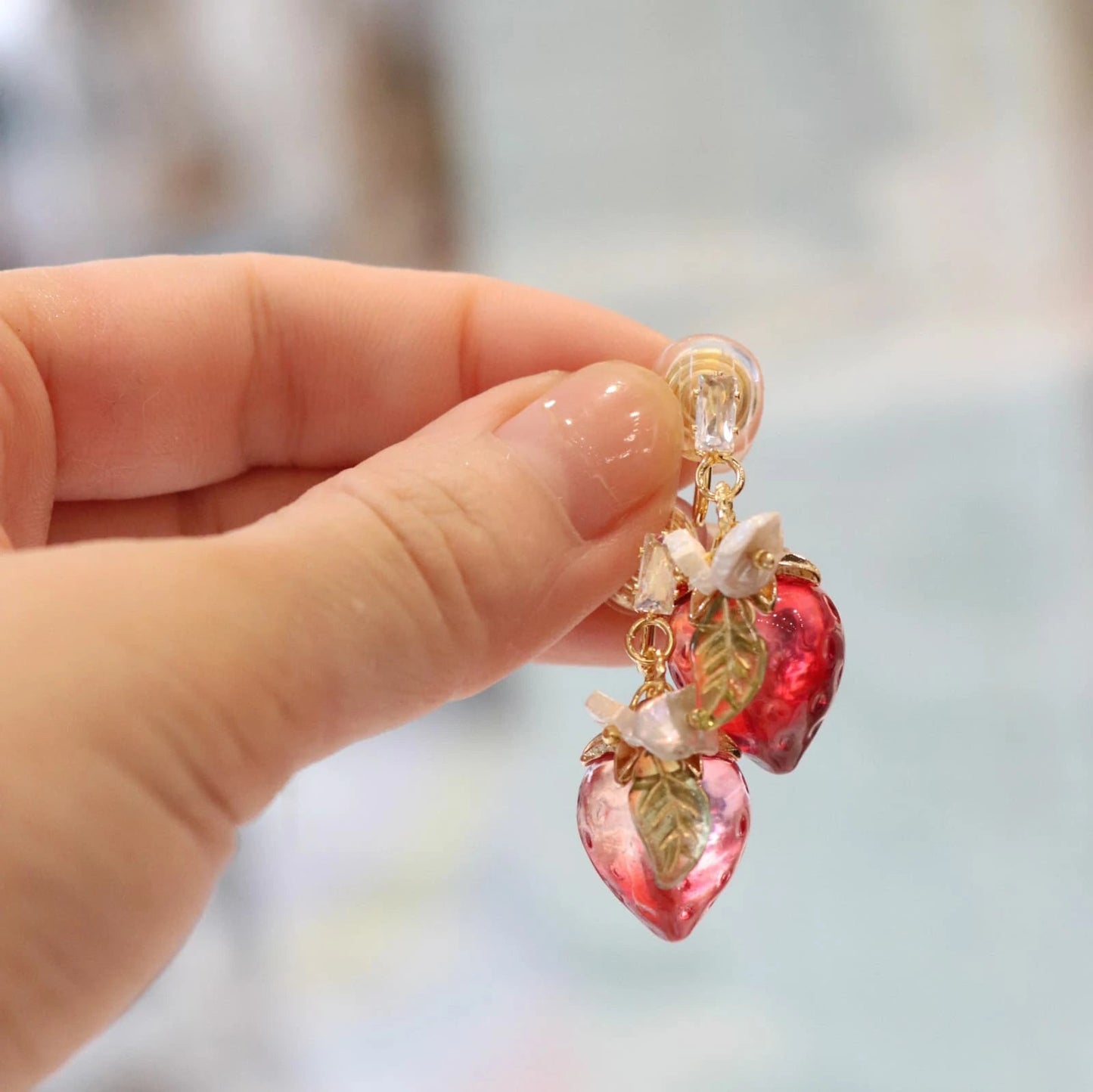 Strawberry dangle earrings CSOMALL