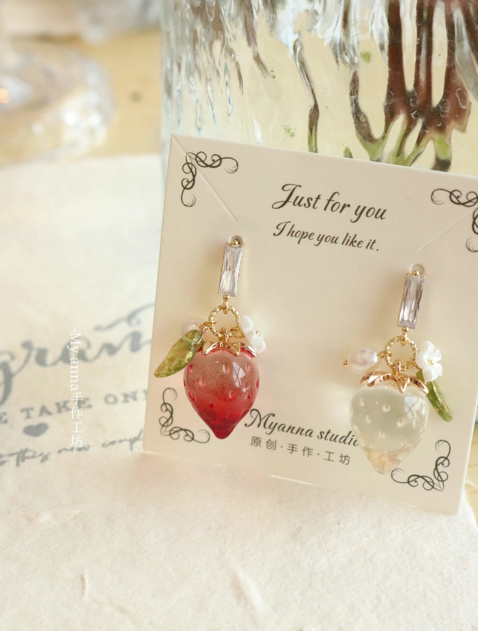 Strawberry dangle earrings CSOMALL
