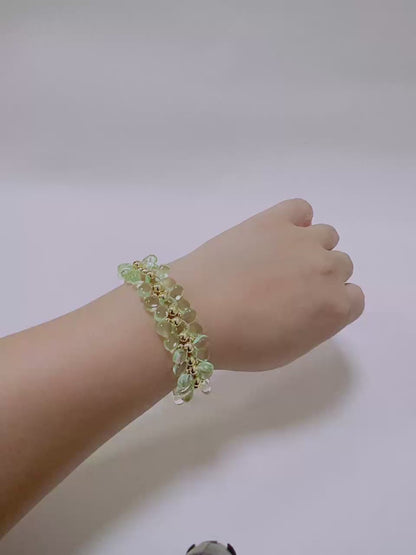 Handmade Green Glass Water Drop Bracelet