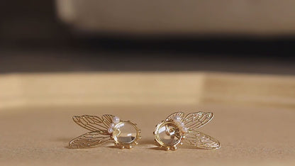 Iridescent Fairy Wing Earrings - Lightweight Fairycore Jewelry Gift