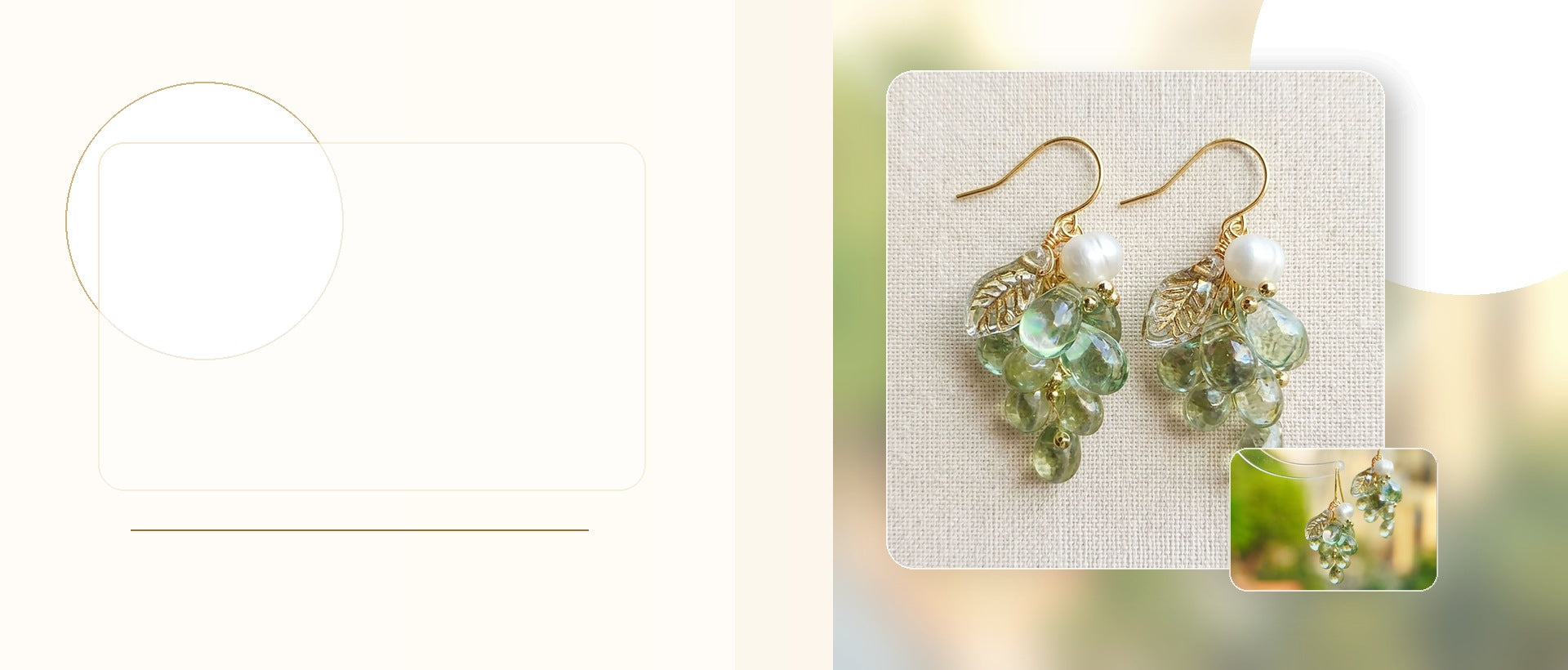 Green grape handmade earrings by CSOMALL